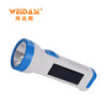 Factory Direct Export Solar Panel Rechargeable LED Torch Flashlight with Side Light